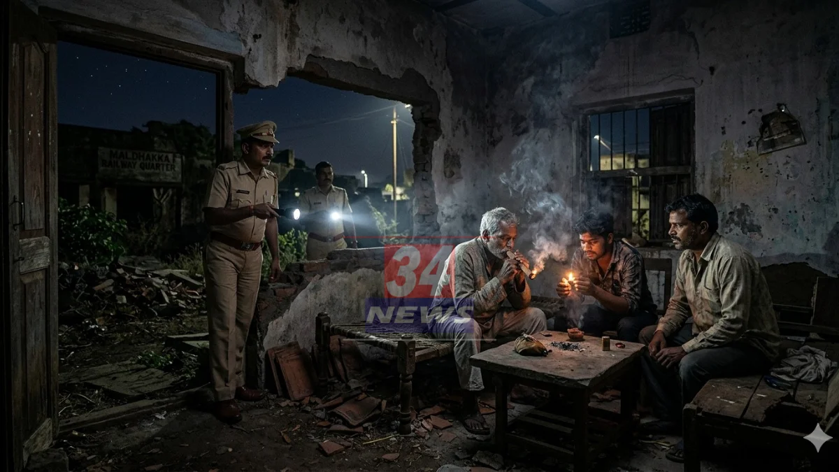 Ballarpur Ganja Case । नशाखोरी महागात पडली! बल्लारपुरात गांजा ओढताना पोलिसांनी रंगेहात पकडले Image