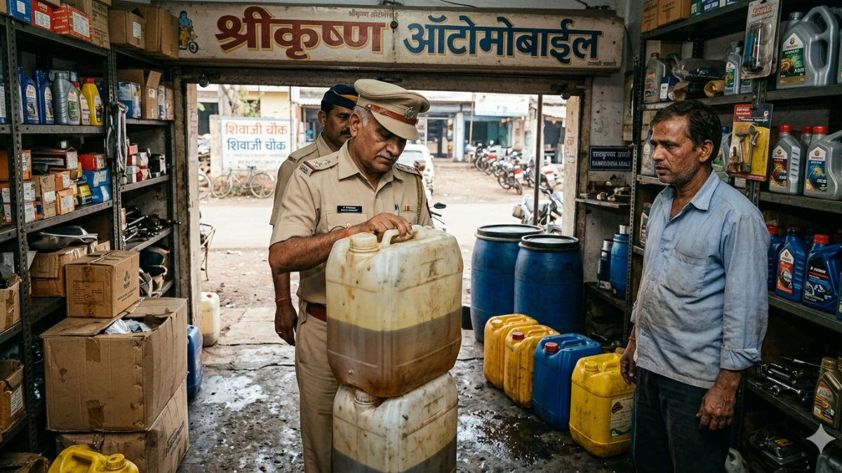 सिंदेवाही: ऑटोमोबाइलच्या दुकानात अवैधरित्या पेट्रोल विक्री Image