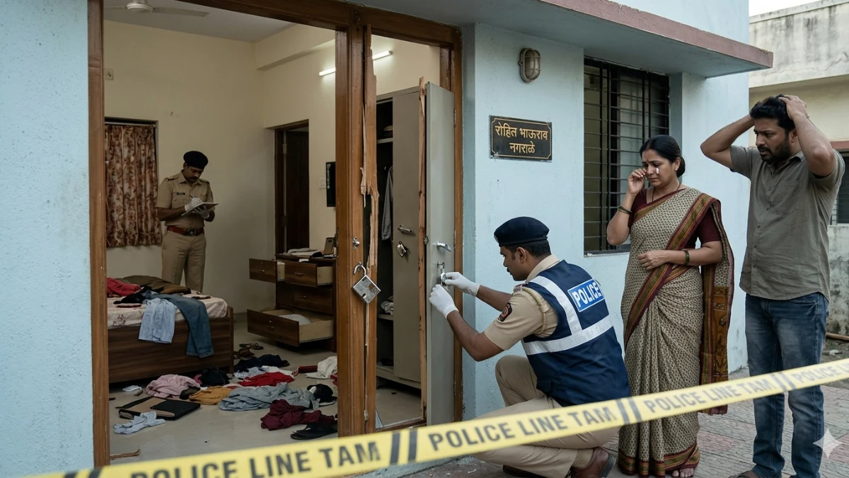 भद्रावती येथील पाटील नगरात घराचे कुलूप तोडून झालेली चोरी, Bhadravati Theft Case मध्ये 1.27 लाखांचा मुद्देमाल चोरीला