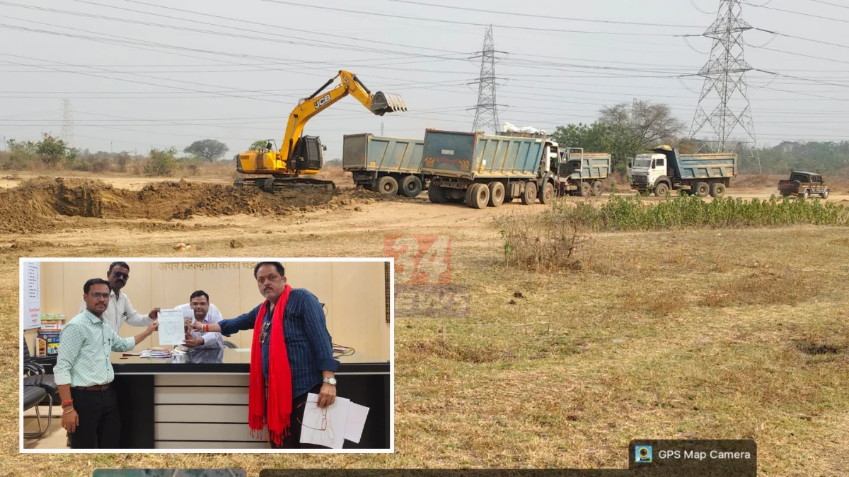 भद्रावती मोहबाळा येथे तलावाजवळ गौण खनिज उत्खननासाठी केलेले खड्डे
