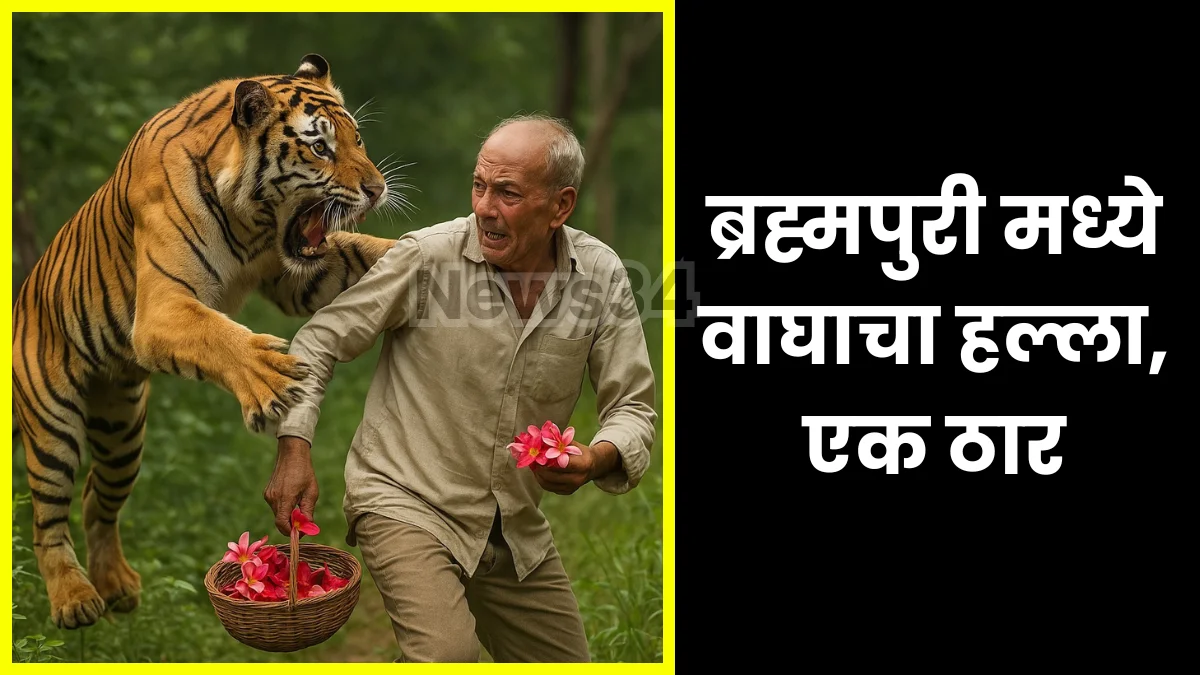 Tiger attack in brahmapuri forest