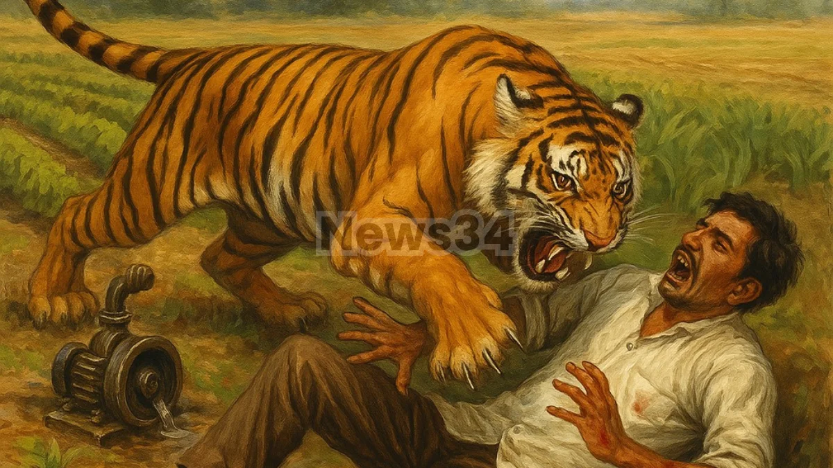 tiger attack on farmer
