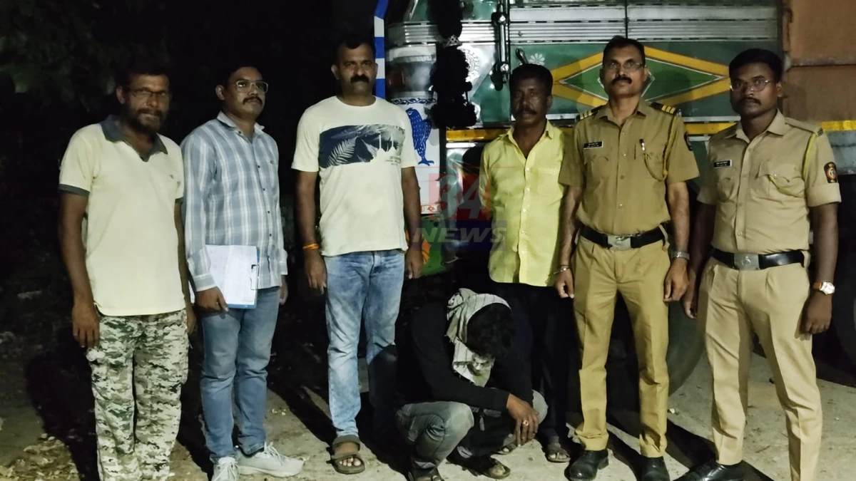 भिसी avaidh reti vahatuk प्रकरणात जप्त करण्यात आलेला ट्रक