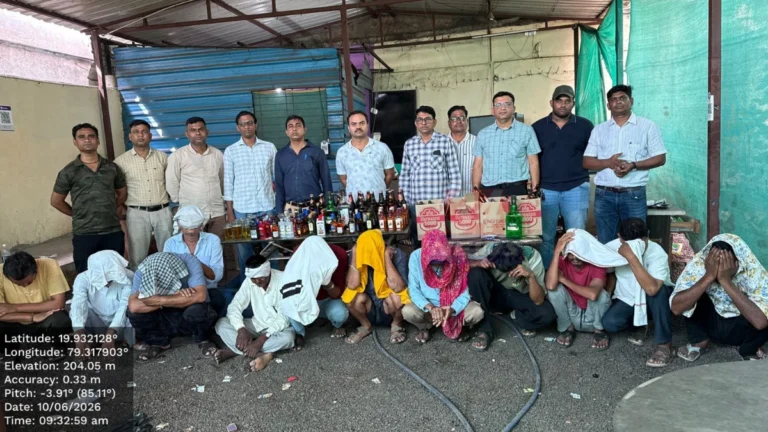 Babupeth Liquor Raid कारवाईदरम्यान जप्त मद्यसाठा