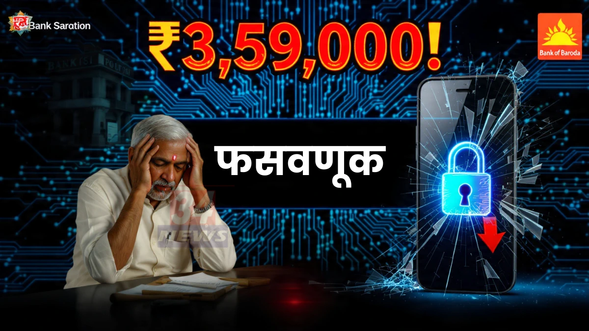 Ballarpur Cyber Fraud मध्ये वृद्ध कामगाराची 3.59 लाखांची ऑनलाइन फसवणूक