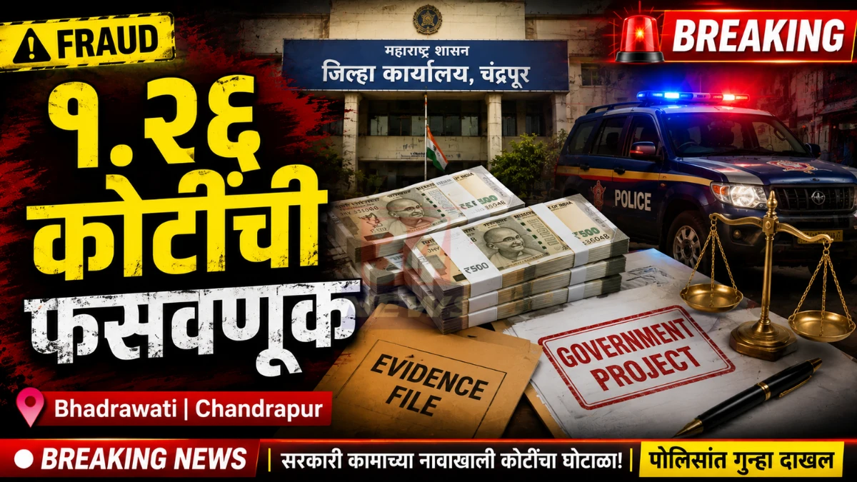 Bhadravati Fraud Case मध्ये 1.26 कोटींच्या कथित फसवणुकीप्रकरणी भद्रावती पोलिसांची कारवाई