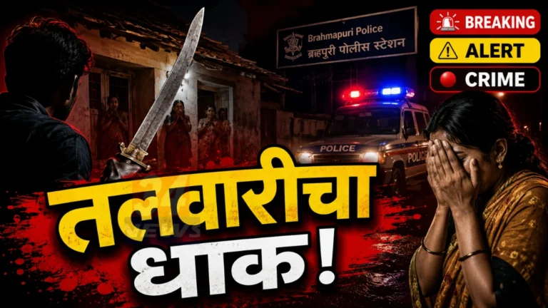 Bramhapuri Sword Threat - ब्रम्हपुरीतील उचली गावात तलवारीचा धाक दाखवल्याप्रकरणी पोलिस कारवाई