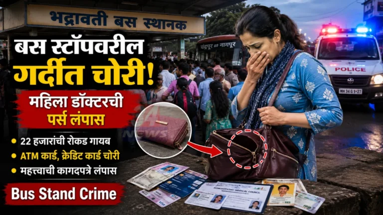 भद्रावती बस स्टॉपवर महिला डॉक्टरची पर्स चोरी; “बस पकडण्याच्या गडबडीत काही सेकंदांत गायब झाली पर्स!”