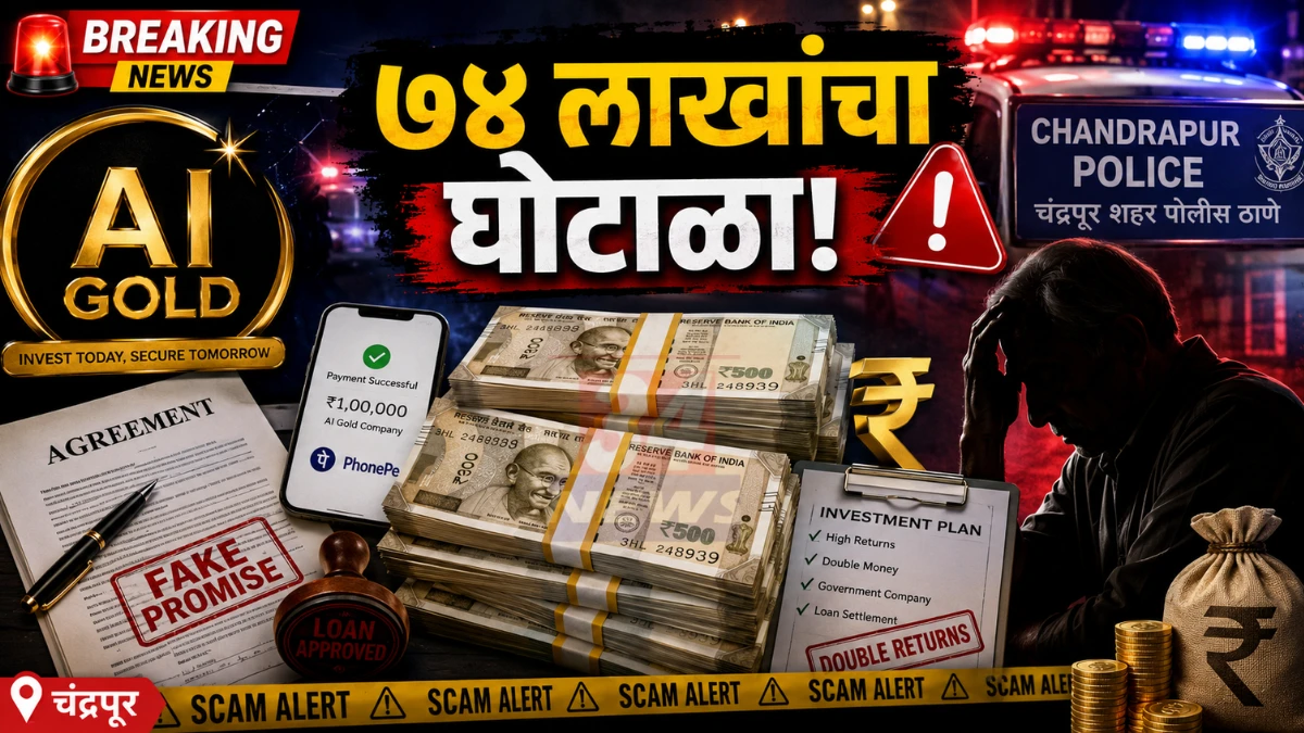 Chandrapur AI Gold Scam प्रकरणातील आर्थिक फसवणुकीसंदर्भातील प्रतीकात्मक दृश्य