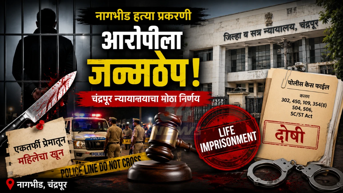 Chandrapur Court Verdict मध्ये नागभीड हत्या प्रकरणी आरोपीला जन्मठेप