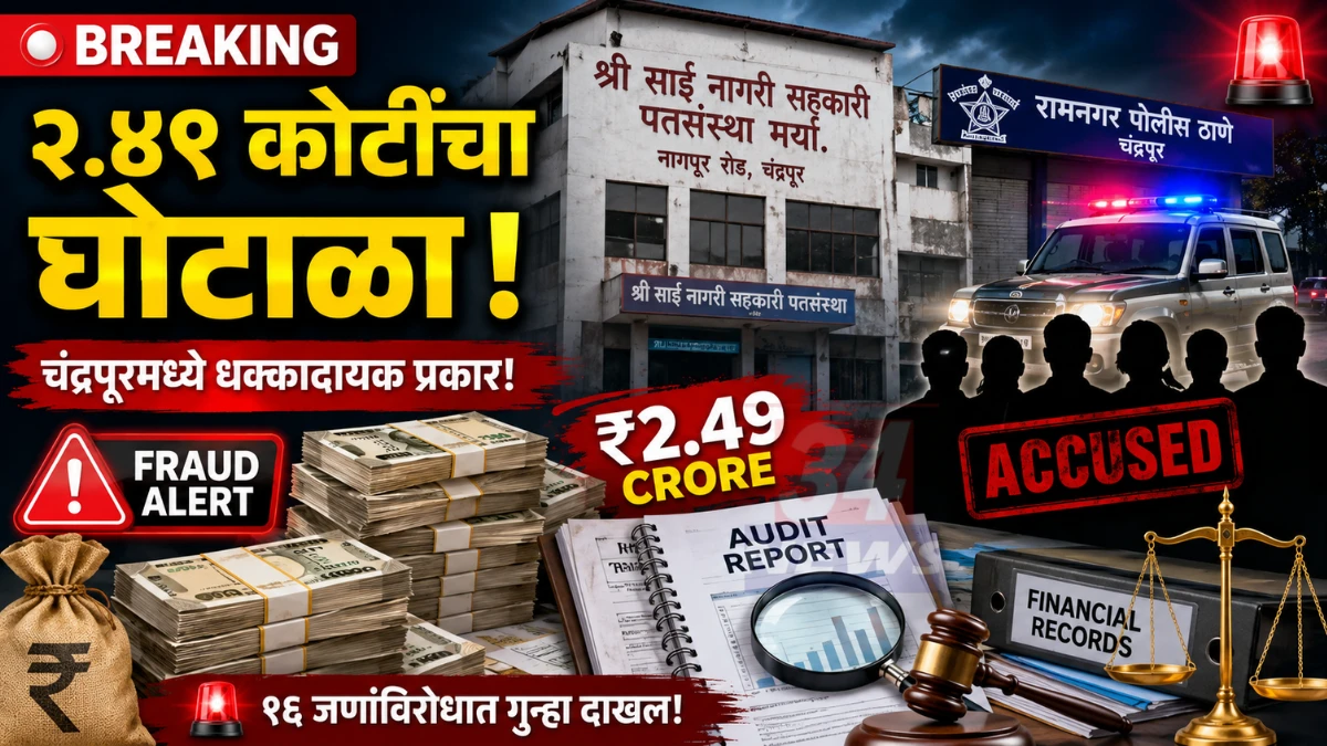 Chandrapur Credit Scam प्रकरणातील श्री साई नागरी सहकारी पतसंस्थेची इमारत