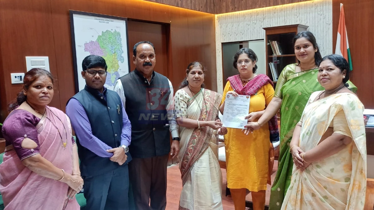 Chandrapur Development Fund संदर्भात महापौरांनी जिल्हाधिकाऱ्यांना निवेदन सादर केले