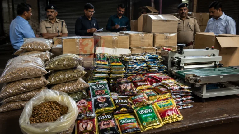 Chandrapur Gutkha Raid मध्ये FDA ने जप्त केलेला प्रतिबंधित मुद्देमाल