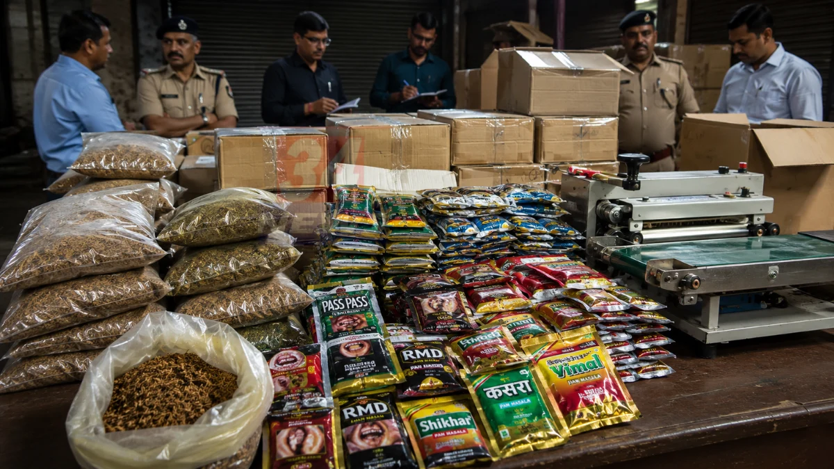 Chandrapur Gutkha Raid मध्ये FDA ने जप्त केलेला प्रतिबंधित मुद्देमाल