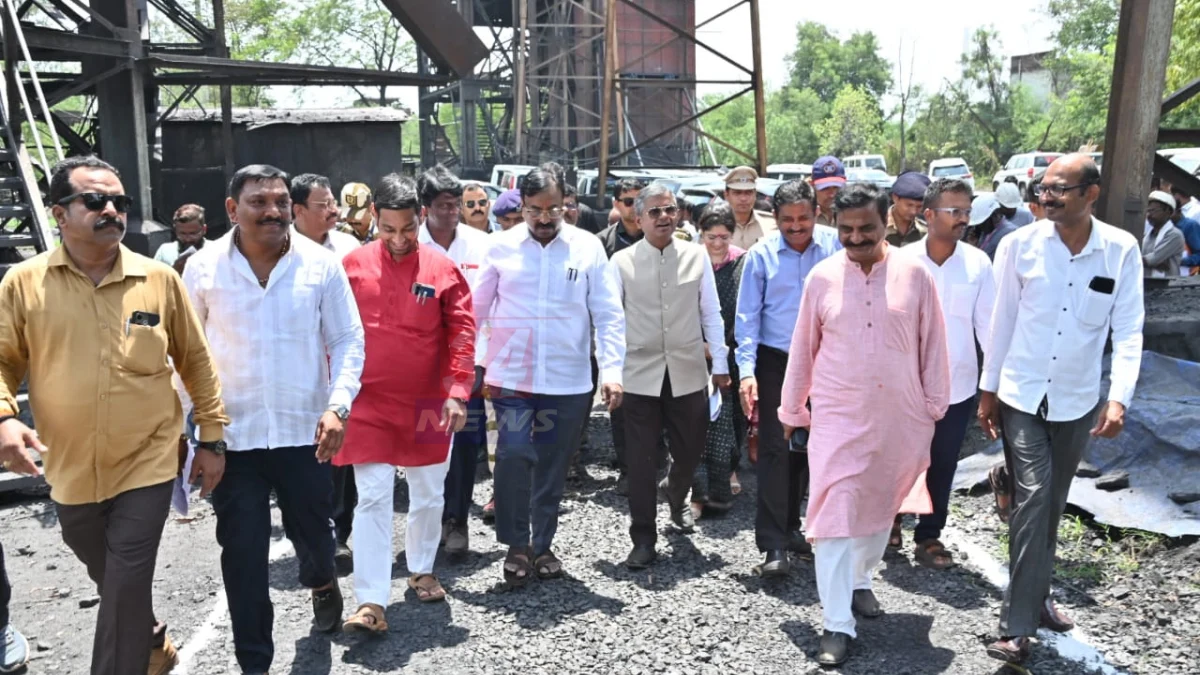 Chandrapur Pollution Survey दरम्यान विकास खारगे यांनी प्रदूषणग्रस्त भागांची पाहणी