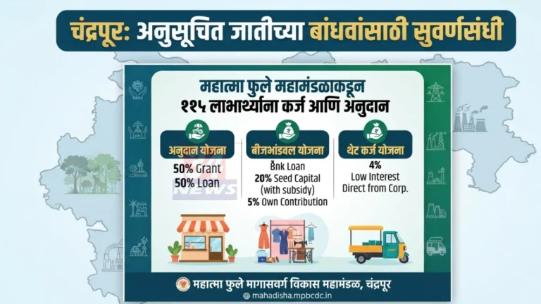 Chandrapur SC Loan Scheme अंतर्गत चंद्रपूरमध्ये १ लाख कर्ज व अनुदान योजना