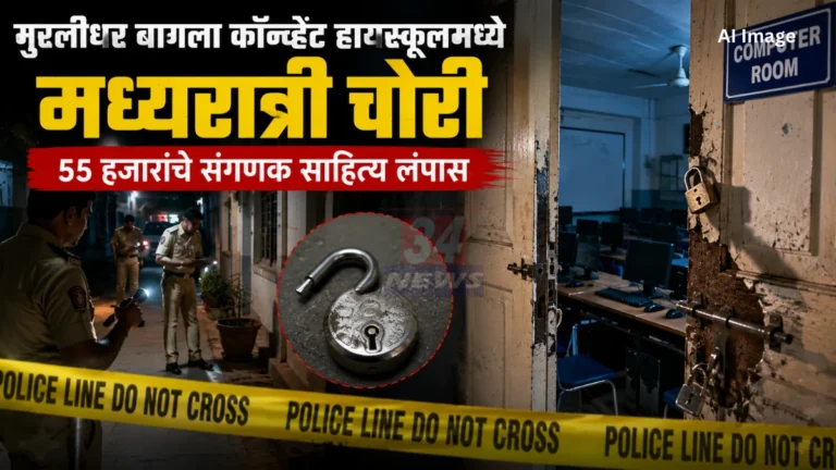 मुरलीधर बागला कॉन्व्हेंट हायस्कूलमध्ये 55 हजारांचे संगणक साहित्य चोरी