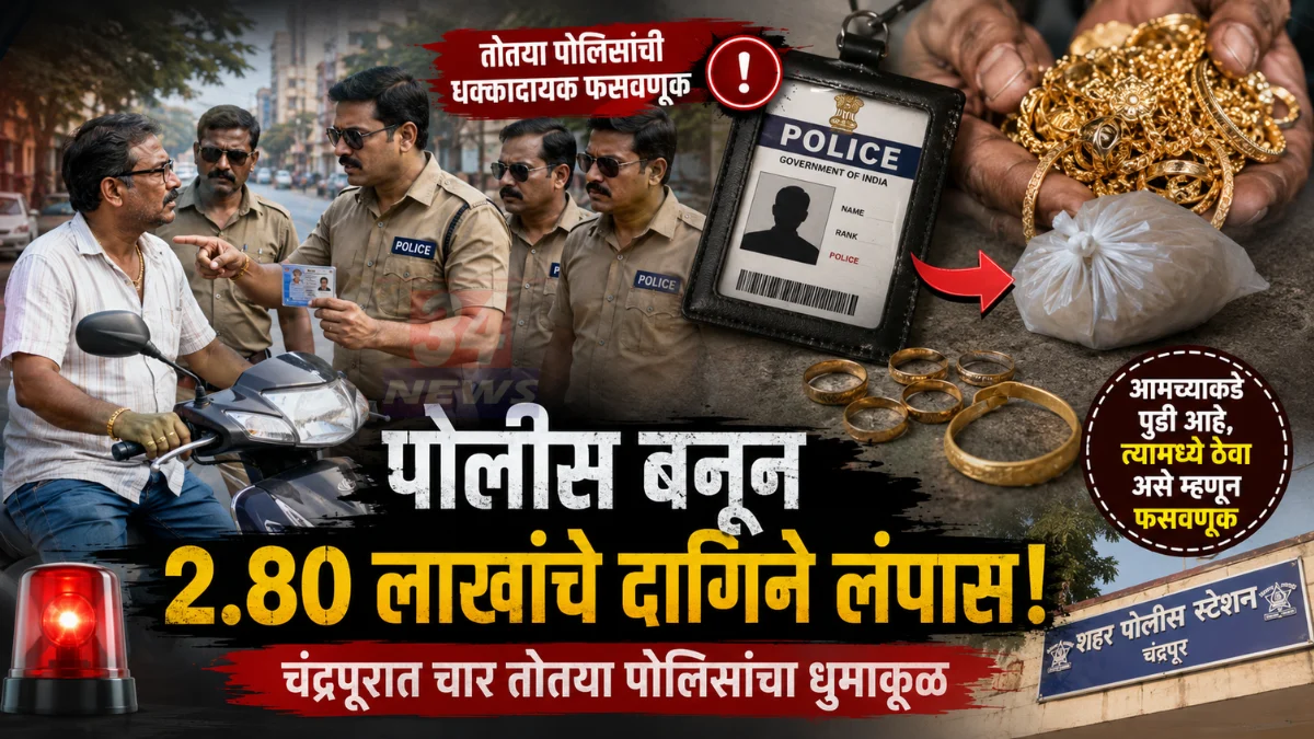 Fake Police Scam Chandrapur प्रकरणातील फसवणुकीनंतरची माहिती