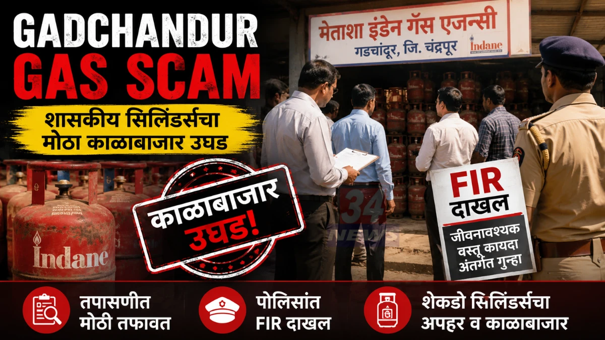 Gadchandur Gas Scam गॅस सिलिंडर काळाबाजार तपासणी दृश्य