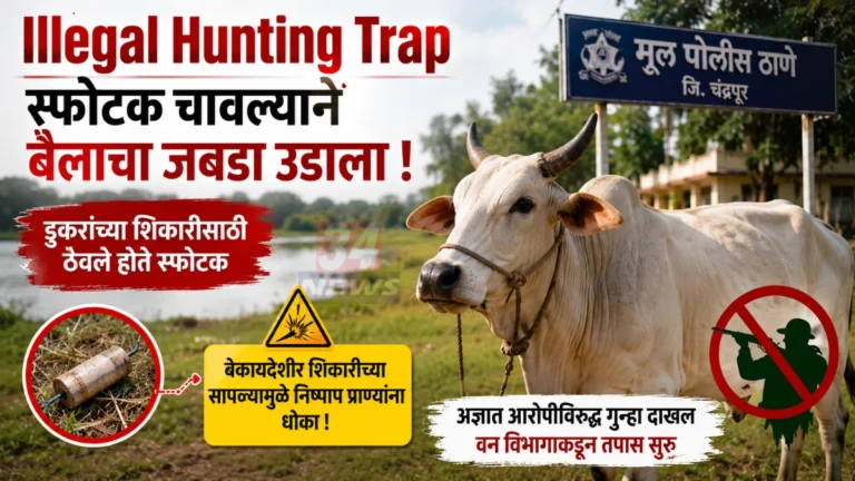 Illegal Hunting Trap मुळे जखमी झालेला बाबराळा येथील बैल