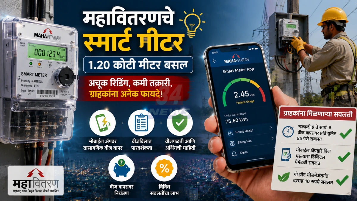Mahavitaran Smart Meter मुळे वीजबिलात पारदर्शकता आणि ग्राहकांना सवलती