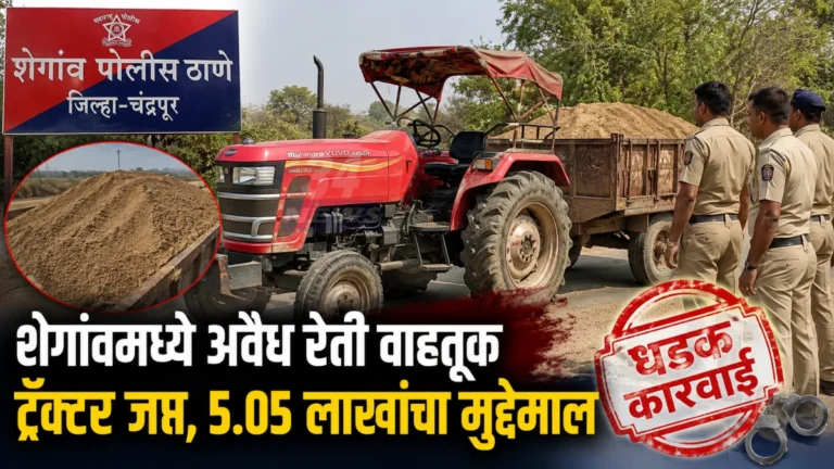 Shegaon Sand Smuggling प्रकरणात जप्त करण्यात आलेला ट्रॅक्टर