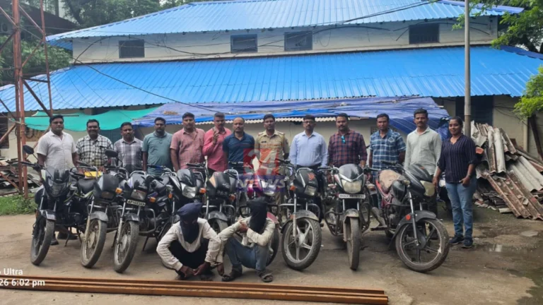 आंतरराज्यीय दुचाकी चोरट्यांचा पर्दाफाश, ४.३० लाखांच्या ९ गाड्यांसह दोघे अटकेत