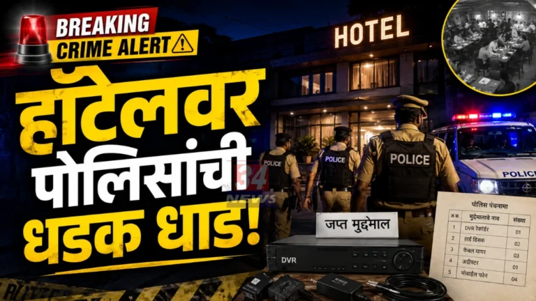 Chandrapur Hotel Gambling Raid police action at Tukum Seva G Hotel