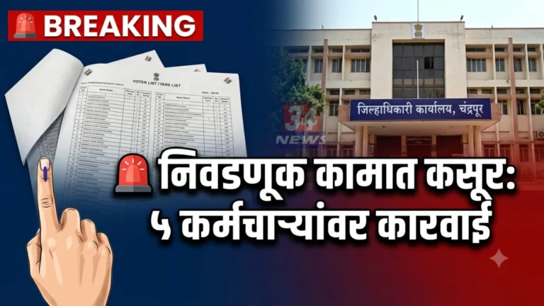 Chandrapur Voter List Suspension जिल्हाधिकारी कारवाई