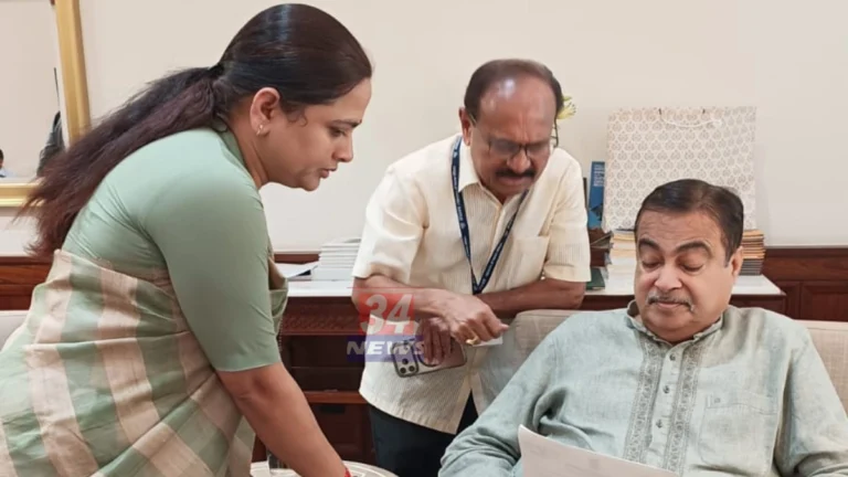 Dhanorkar Gadkari Meeting in Delhi for Rajura Highway Issue