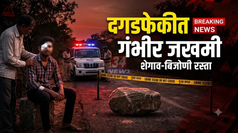Shegaon Stone Attack घटनेनंतर घटनास्थळी पोलीस तपास करताना (प्रतिकात्मक)