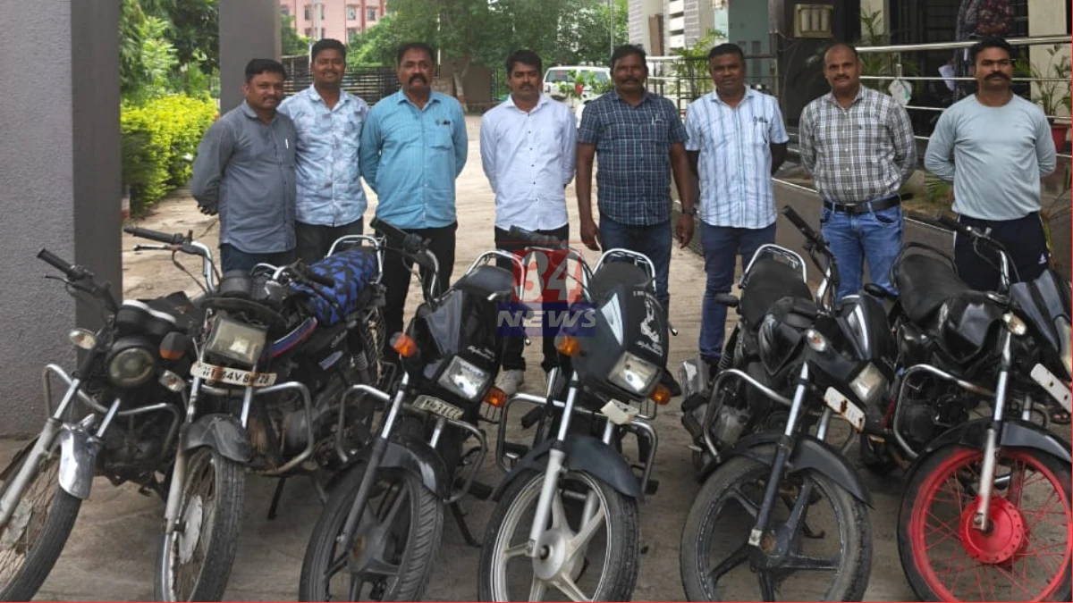 Bhadrawati Bike Theft Seizure जप्त केलेल्या दुचाकी आणि भद्रावती पोलीस