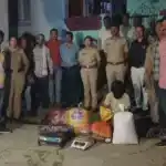 chandrapur ganja raid news seized material and police team
