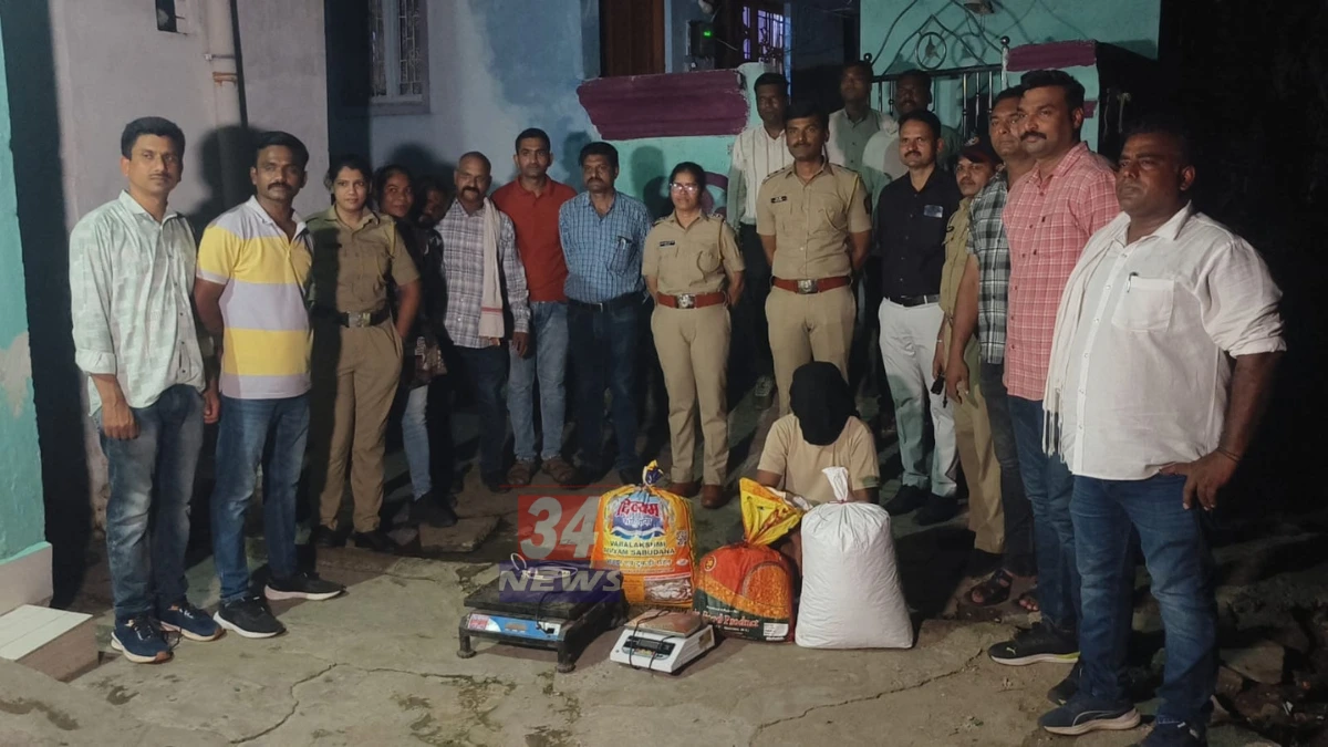 chandrapur ganja raid news seized material and police team
