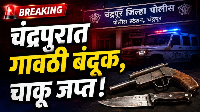 Chandrapur Illegal Weapons Seized चंद्रपूर पोलीस शस्त्र जप्ती कारवाई