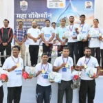 Chandrapur Maha Walkathon rally participants at Chanda Club Ground