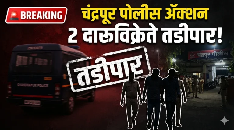 चंद्रपूर पोलिसांचा अवैध धंदेवाईकांना दणका; चिमूरमधील दोन कुख्यात दारू विक्रेत्यांवर तडीपारीची कारवाई