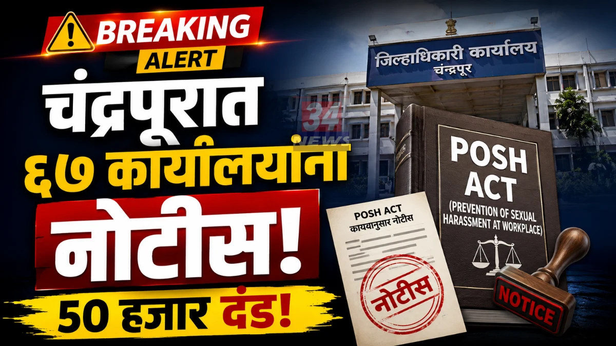 Chandrapur POSH Act Action - महिला सुरक्षा तपासणी नोटीस
