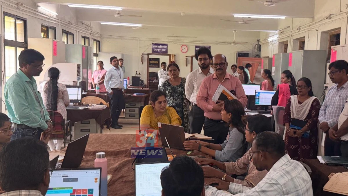 Nagbhid Tehsil Revenue Review meeting by Collector Vasumana Pant