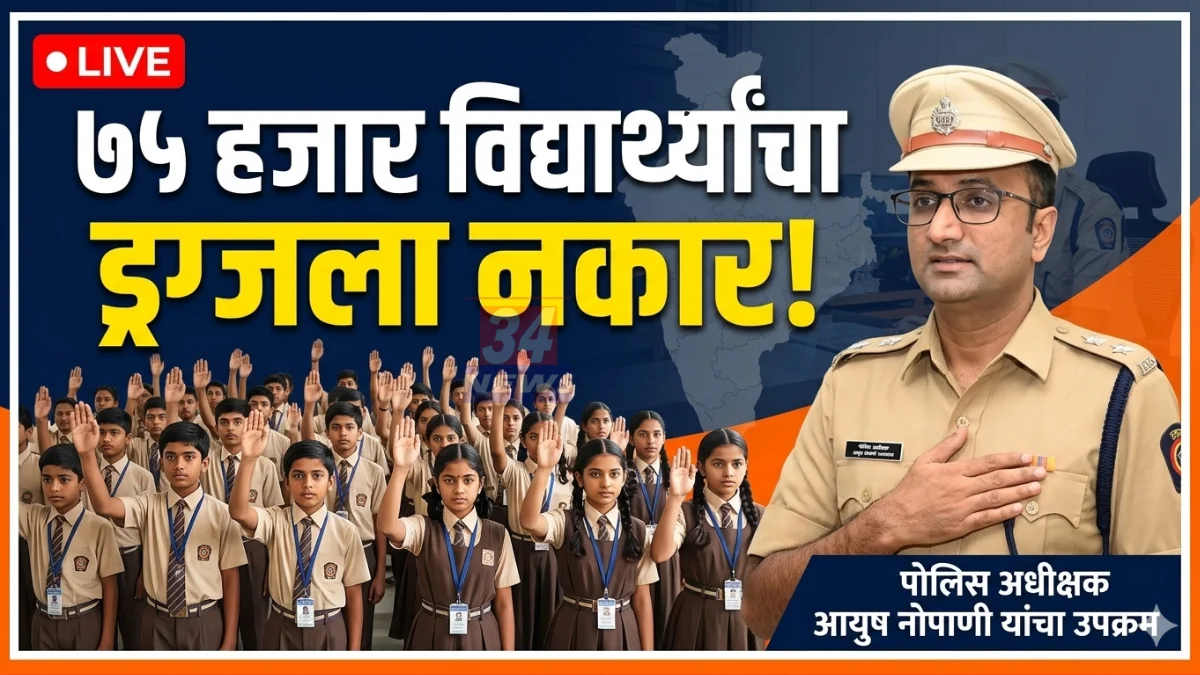 Say No to Drugs Chandrapur campaign by police and students pledge against narcotics