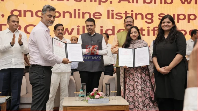 Tadoba Airbnb Homestay MoU मुख्यमंत्री देवेंद्र फडणवीस उपस्थिती