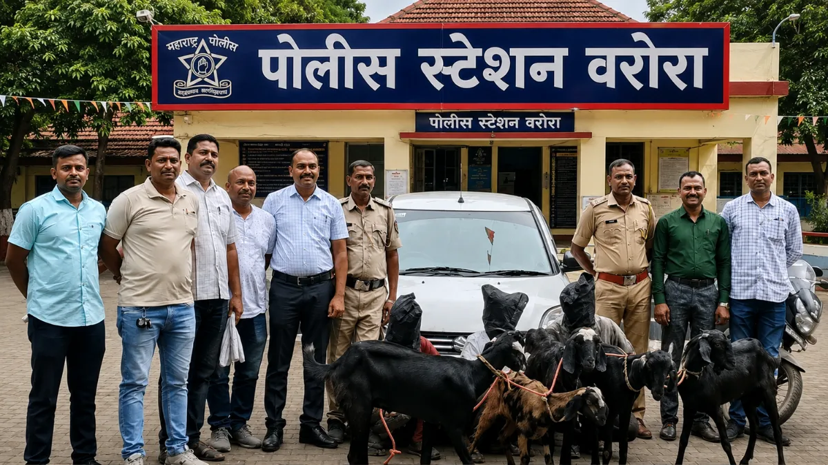 Warora Crime News police arrest goat theft accused in Chandrapur