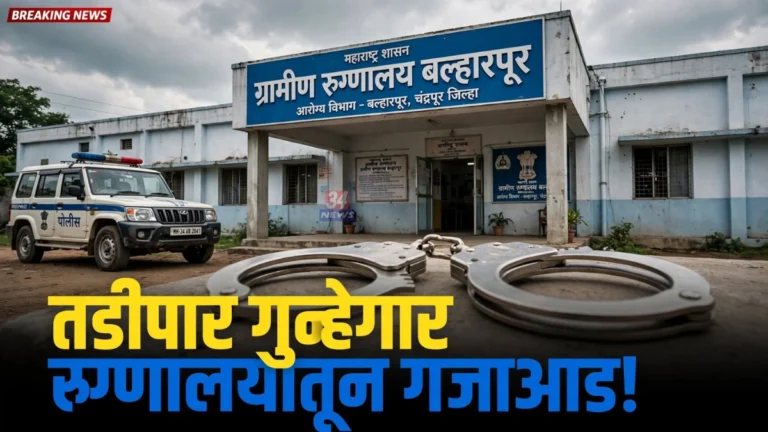 Ballarpur Tadipar Criminal Arrest by Chandrapur Police at Rural Hospital