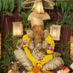 BRTC Chichpalli Bamboo Ganpati विद्यार्थ्यांनी साकारलेली बांबूची गणेशमूर्ती