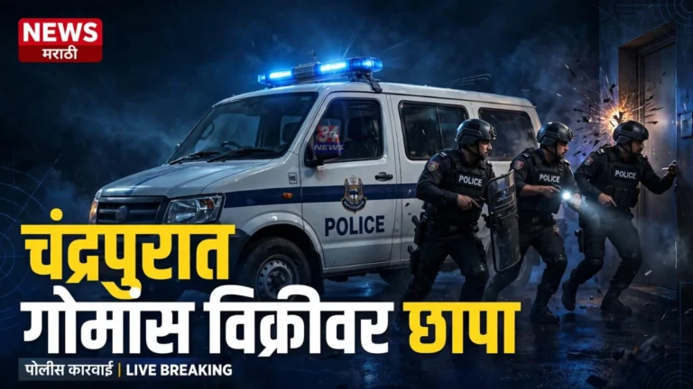 चंद्रपुरात घरातच सुरू होती गोमांस विक्री; पोलिसांचा छापा, रय्यतवारी कॉलरीत दोन गायी अन् गोऱ्हा वाचवला