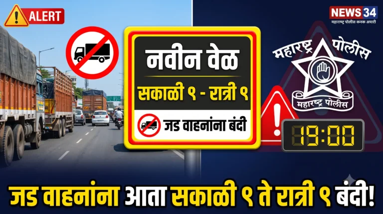 Chandrapur Heavy Vehicle Ban अंतर्गत जड वाहन प्रवेशबंदीचा सुधारित आदेश