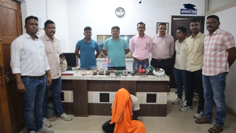 Chandrapur LCB Police Action recovered stolen machinery and arrested thief