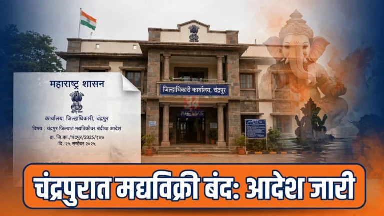 Chandrapur Liquor Ban Order अंतर्गत जिल्हाधिकारी वसुमना पंत यांनी दिलेला मद्यविक्री बंदी आदेश