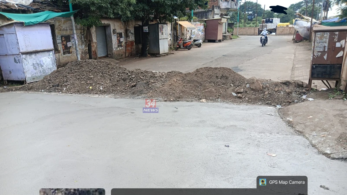 Chandrapur Pothole Repair Work by municipal corporation before Ganeshotsav