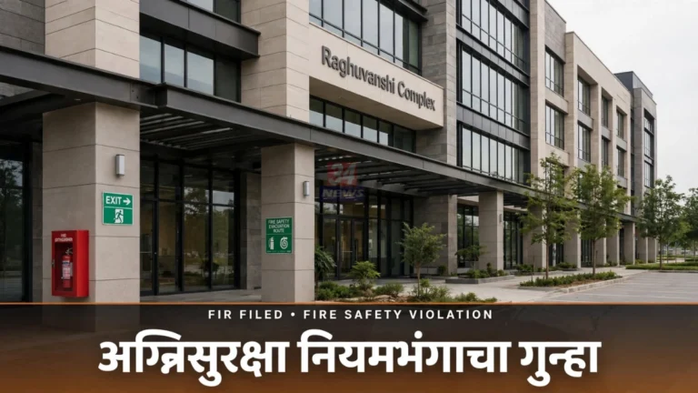 चंद्रपूर अग्निसुरक्षा गुन्हा प्रकरणातील रघुवंशी कॉम्प्लेक्स इमारतीचा बाह्य भाग